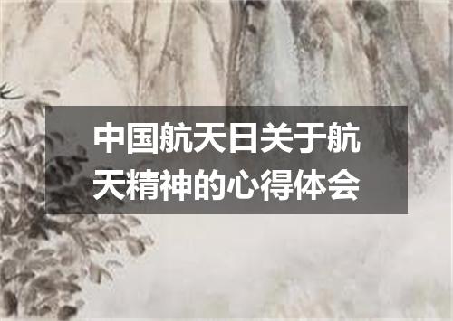 中国航天日关于航天精神的心得体会