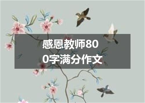 感恩教师800字满分作文