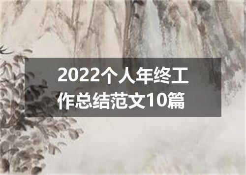 2022个人年终工作总结范文10篇