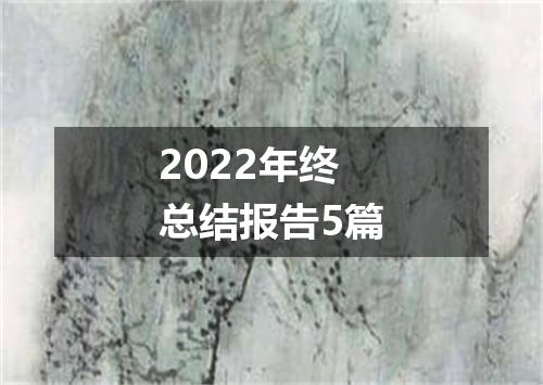 2022年终总结报告5篇