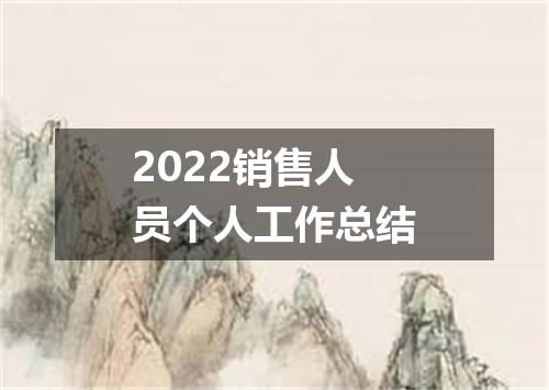 2022销售人员个人工作总结