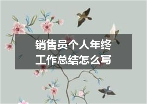 销售员个人年终工作总结怎么写