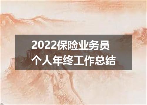 2022保险业务员个人年终工作总结