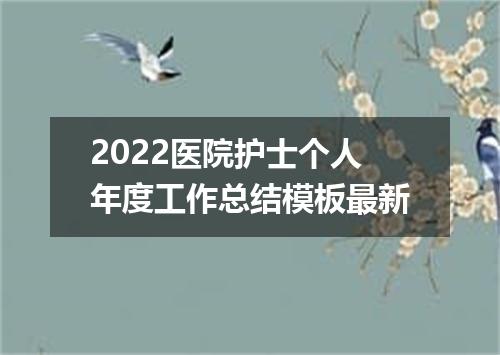 2022医院护士个人年度工作总结模板最新
