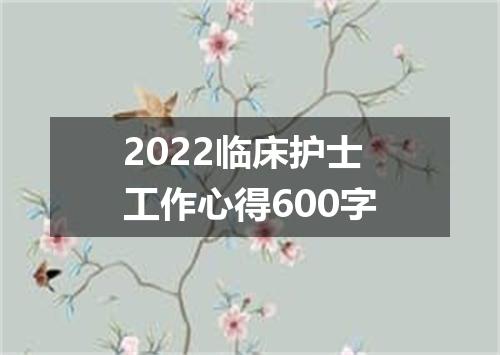2022临床护士工作心得600字