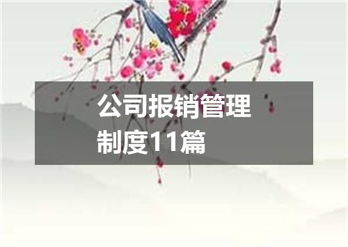 公司报销管理制度11篇