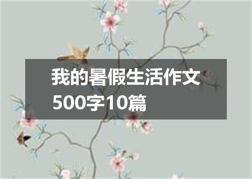我的暑假生活作文500字10篇