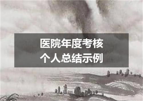 医院年度考核个人总结示例