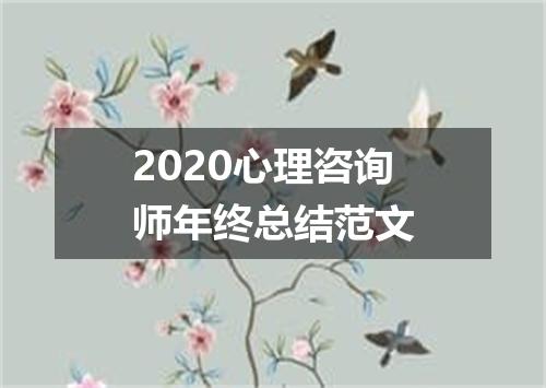 2020心理咨询师年终总结范文