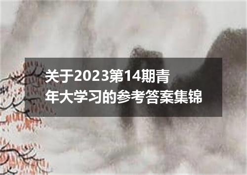 关于2023第14期青年大学习的参考答案集锦