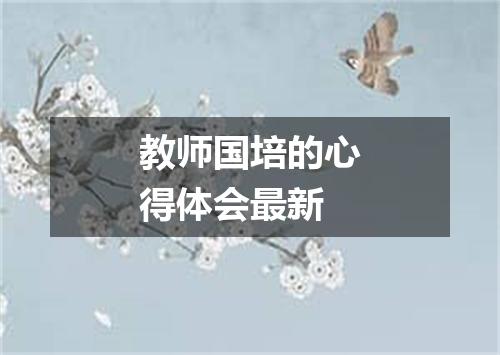 教师国培的心得体会最新