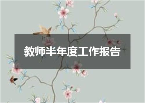 教师半年度工作报告