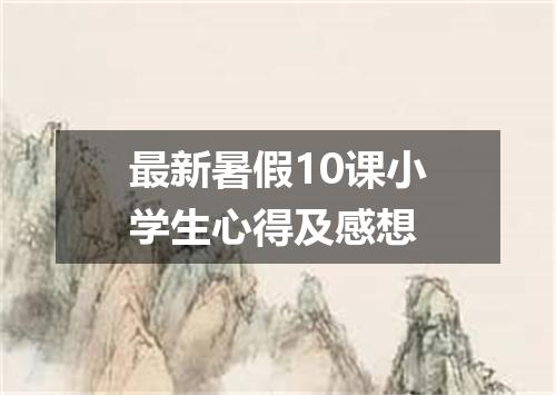 最新暑假10课小学生心得及感想