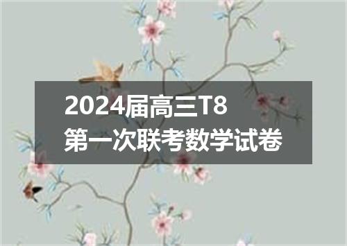 2024届高三T8第一次联考数学试卷