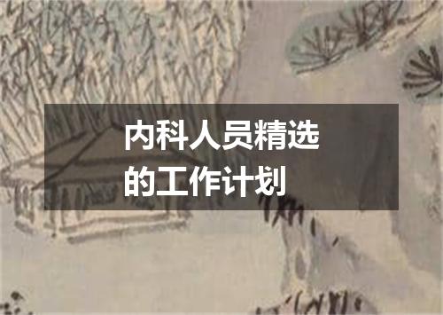 内科人员精选的工作计划