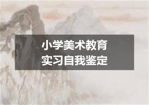 小学美术教育实习自我鉴定