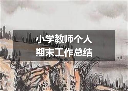 小学教师个人期末工作总结