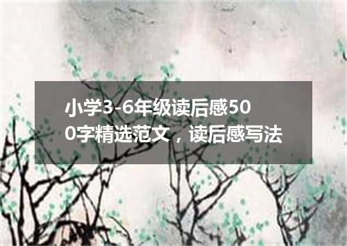 小学3-6年级读后感500字精选范文，读后感写法