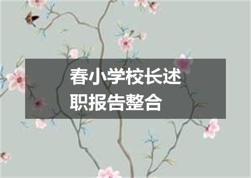 春小学校长述职报告整合