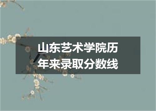 山东艺术学院历年来录取分数线