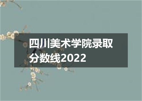 四川美术学院录取分数线2022