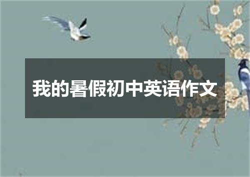 我的暑假初中英语作文