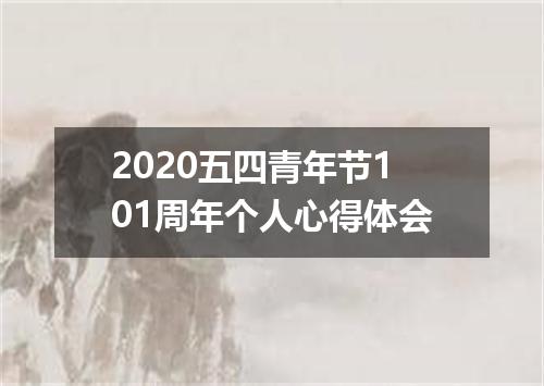 2020五四青年节101周年个人心得体会