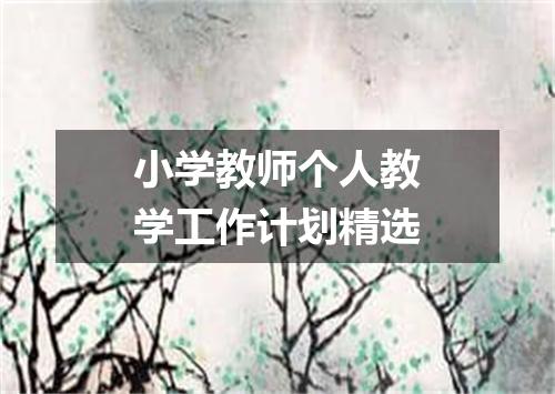 小学教师个人教学工作计划精选