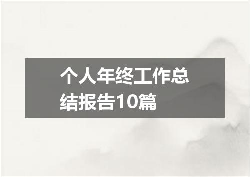 个人年终工作总结报告10篇