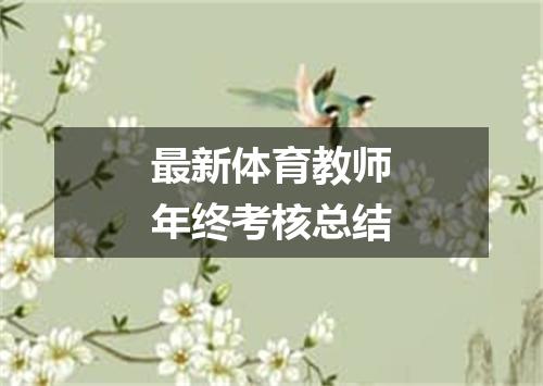 最新体育教师年终考核总结