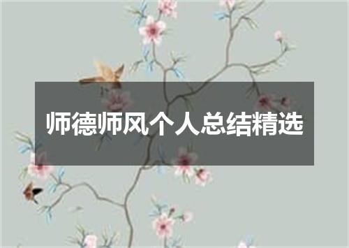 师德师风个人总结精选
