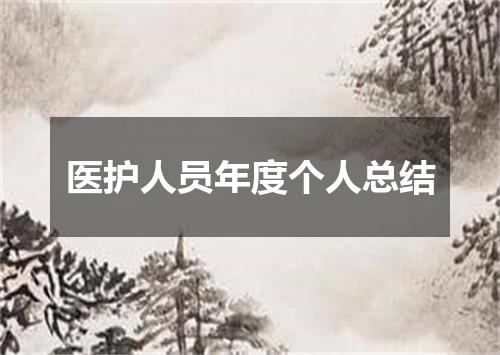 医护人员年度个人总结