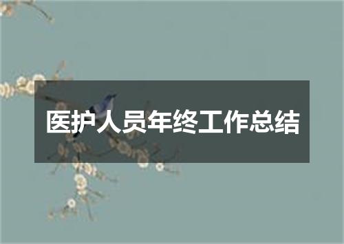 医护人员年终工作总结
