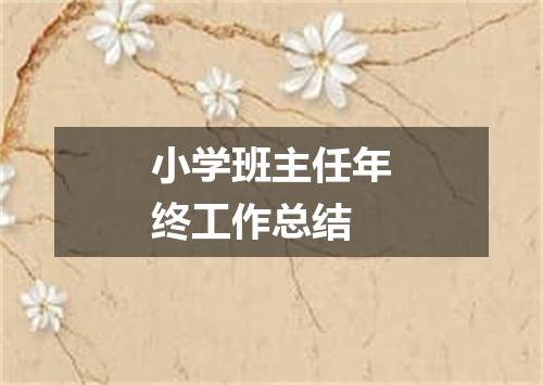小学班主任年终工作总结