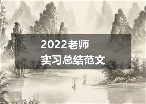 2022老师实习总结范文
