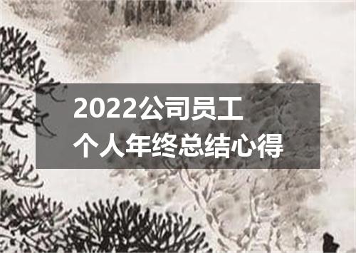 2022公司员工个人年终总结心得