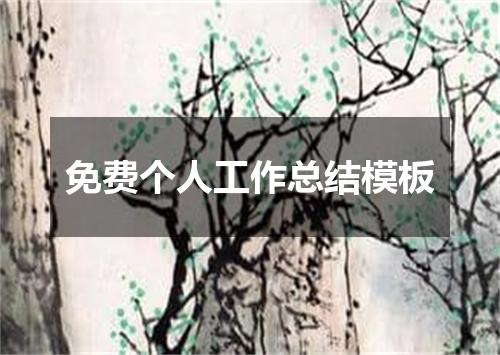 免费个人工作总结模板
