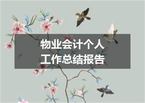 物业会计个人工作总结报告