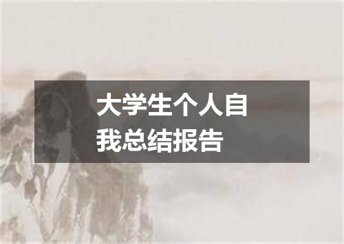 大学生个人自我总结报告