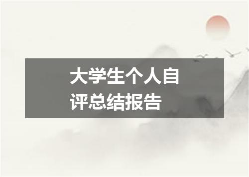 大学生个人自评总结报告