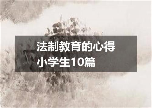 法制教育的心得小学生10篇