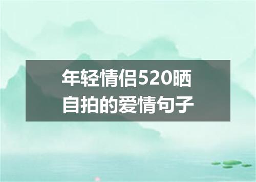 年轻情侣520晒自拍的爱情句子