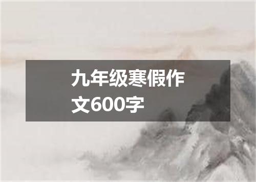 九年级寒假作文600字