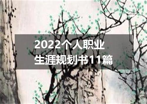 2022个人职业生涯规划书11篇