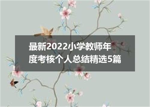 最新2022小学教师年度考核个人总结精选5篇