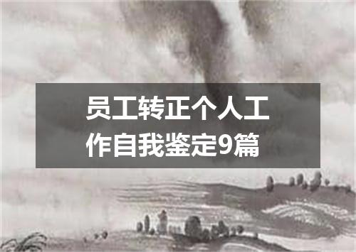 员工转正个人工作自我鉴定9篇