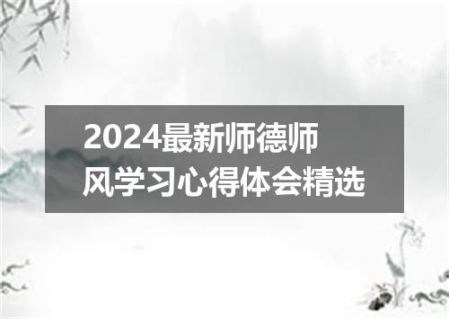 2024最新师德师风学习心得体会精选