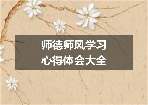 师德师风学习心得体会大全