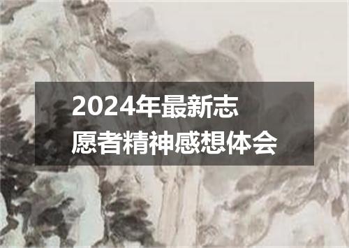 2024年最新志愿者精神感想体会