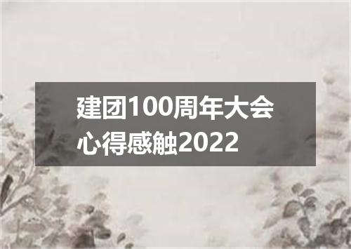建团100周年大会心得感触2022